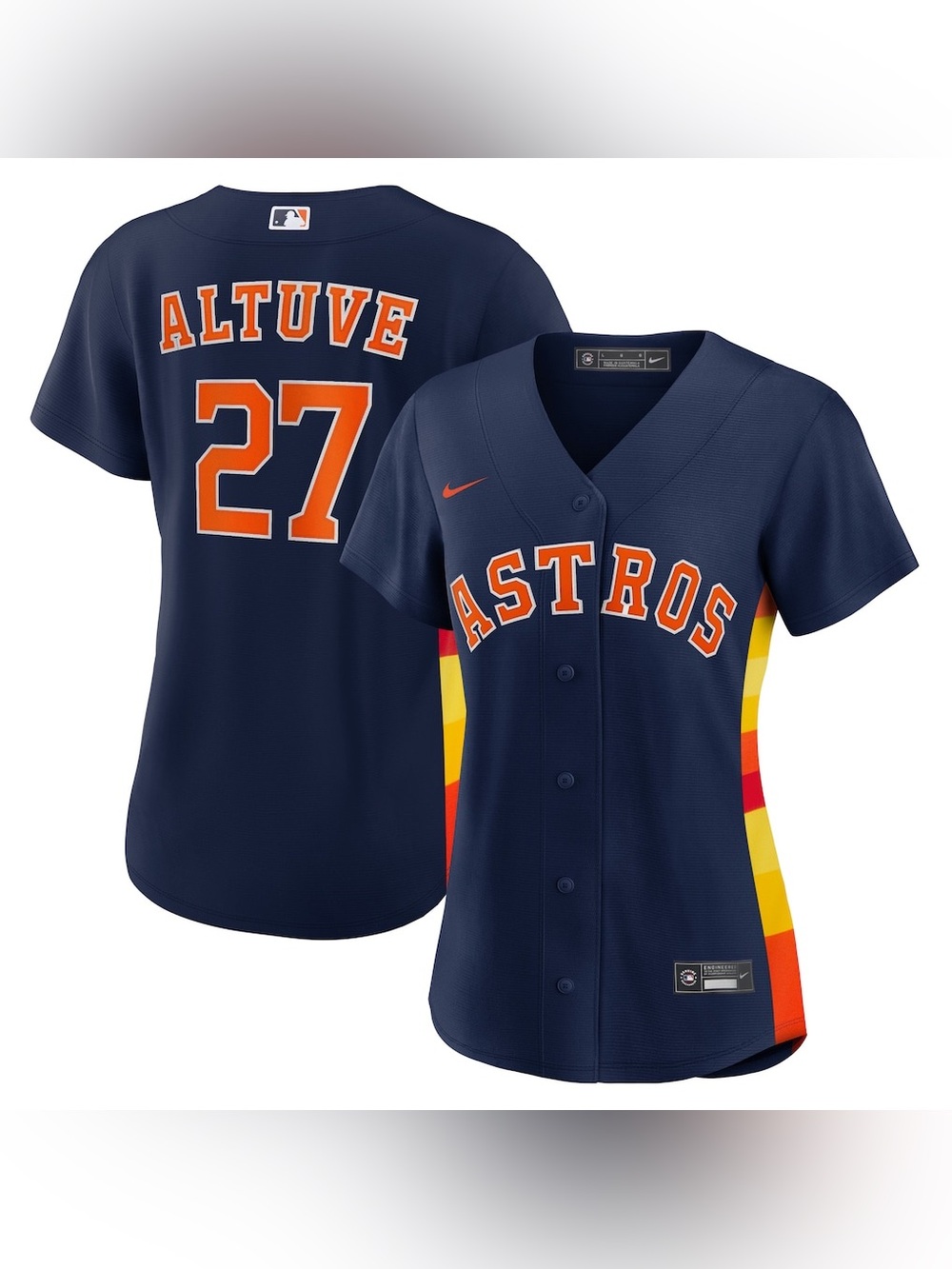 Women’s Houston Astros Jose Altuve Nike Navy Alternate Replica Player Jersey